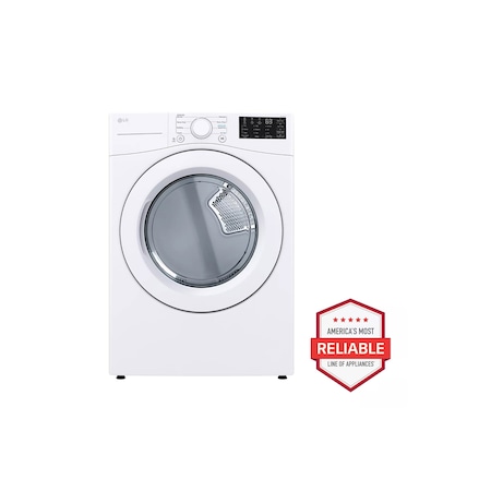 Lg 7.4 cu. ft. Ultra Large Capacity Electric Dryer DLE3470W